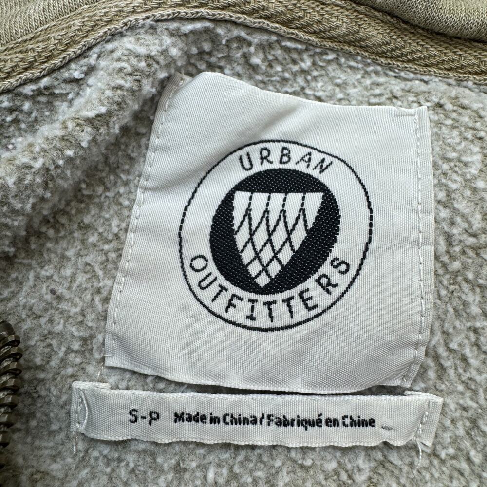 Urban Outfitters Womens Y2K Beige Hooded Cropped Zip Sweatshirt Size Small - Picture 5 of 8